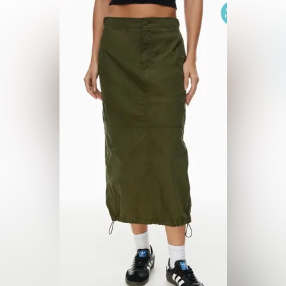 TNA Dark Green Cargo Skirt